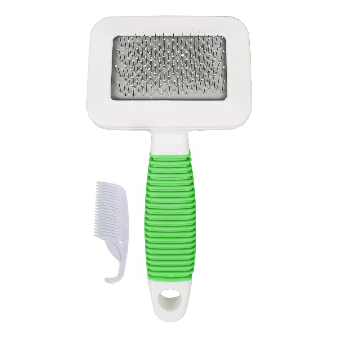 Plastik Uçlu Kedi Köpek Tarağı 5*7 cm Mini Yeşil