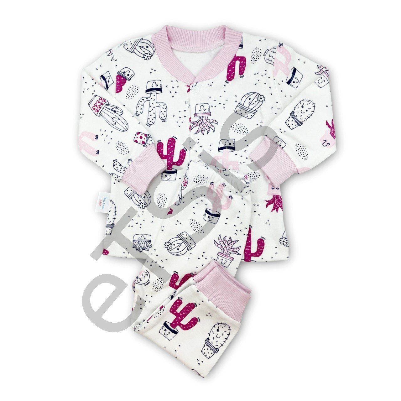 Sema Baby Sleeper Cactus Bebek Bebek Pijama Takımı 3-6 Ay - Pembe