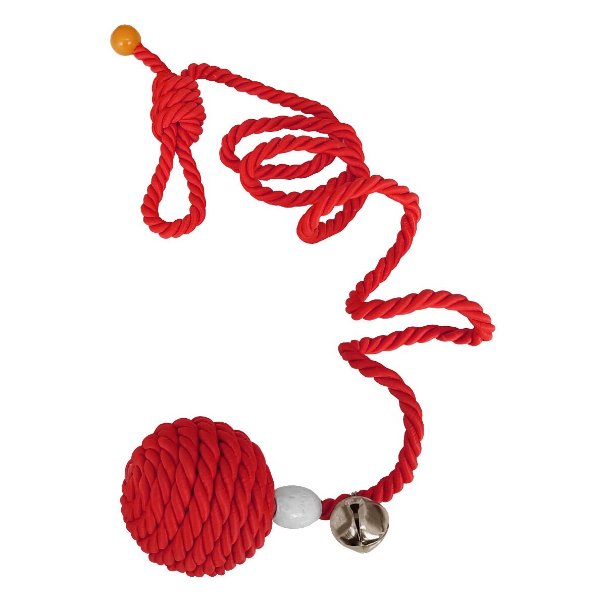 Kapıya Asılabilen Kedi Oyun Aktivite Topu İpli 5x80 cm Kırmızı