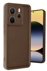 Newface Xiaomi Redmi Note 14 4g Kılıf Viera Silikon - Kahverengi