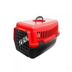 Plastik Kedi Köpek Taşıma Çantası 32,5 / 48 cm Kırmızı
