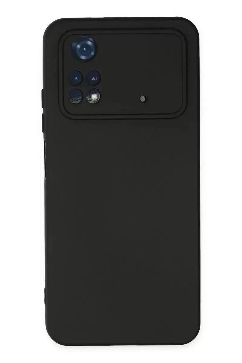 Newface Xiaomi Poco M4 Pro 4g Kılıf Nano İçi Kadife Silikon - Siyah