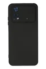 Newface Xiaomi Poco M4 Pro 4g Kılıf Nano İçi Kadife Silikon - Siyah
