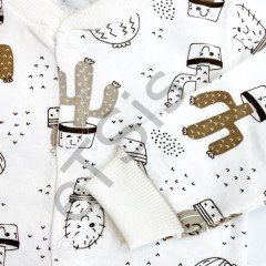 Sema Baby Sleeper Cactus Bebek Pijama Takımı 3-6 Ay - Ekru