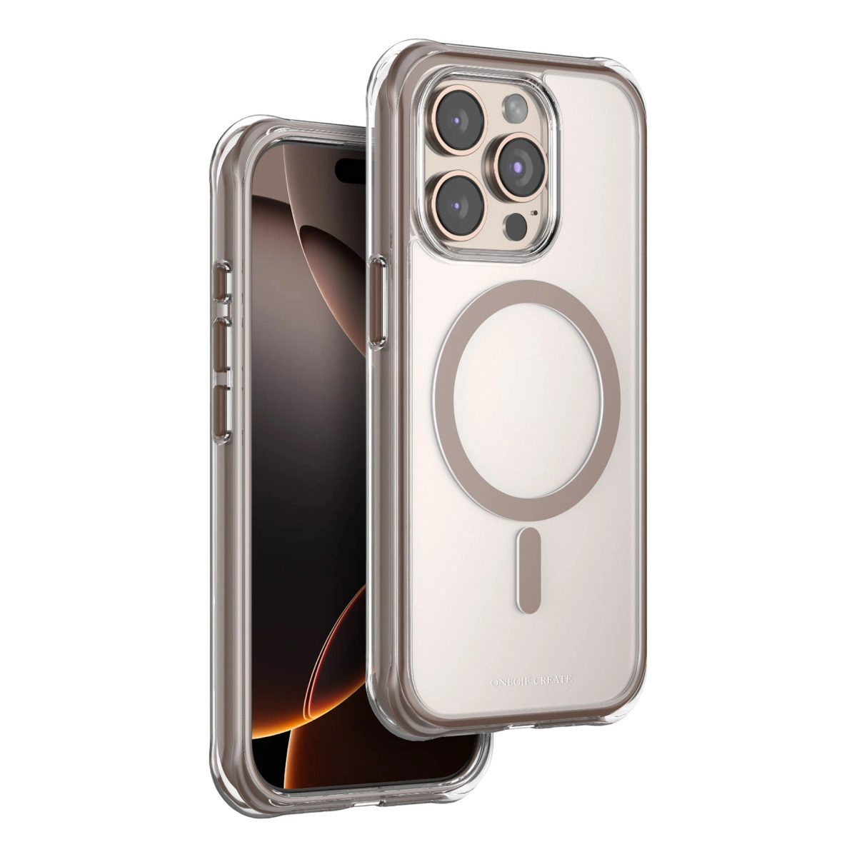 Onegif  İphone 15 Pro Max Hulk Magsafe Kapak - Çöl Titanyum
