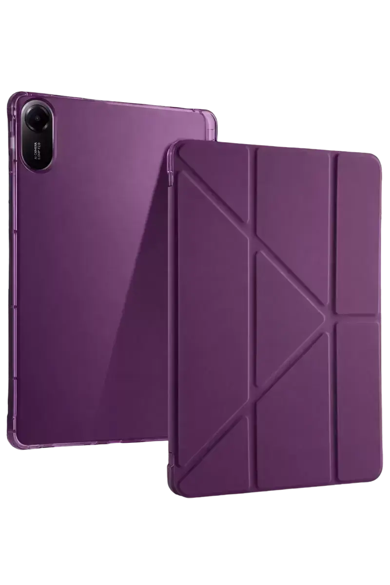Newface Xiaomi Redmi Pad 2 Kalemlikli Mars Tablet Kılıfı - Mürdüm