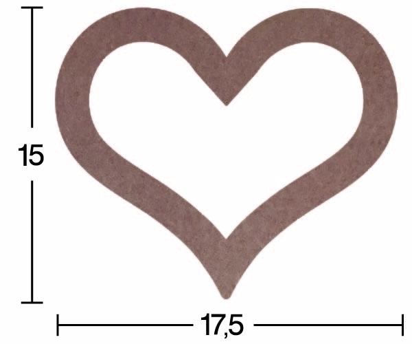Ahşap İçi Boş Kalp - 18mm - H46