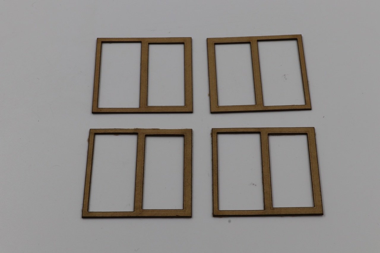 Pencere 2 Çerçeveli - 1/30 - 51x50mm - 4'lü - No:KP-922