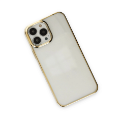 İphone 13 Pro Max Kılıf Element Silikon - Gold