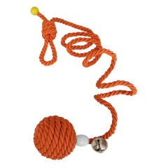 Kapıya Asılabilen Kedi Oyun Aktivite Topu İpli 5x80 cm Turuncu