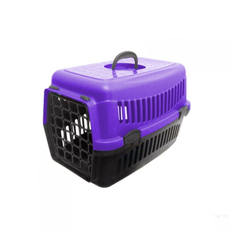 Plastik Kedi Köpek Taşıma Çantası 32,5 / 48 cm Mor