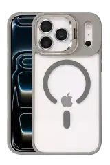 Joko Apple İphone 17 Pro Remim Lensli Magsafe Standlı Kapak - Titan Gri