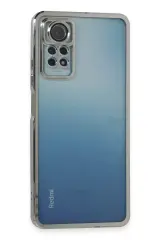 Newface Xiaomi Redmi Note 11 Pro Kılıf Razer Lensli Silikon - Gümüş