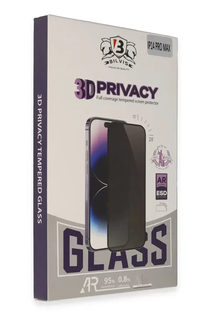 Newface Apple İphone 15 Pro Max Bilvis 3d Hayalet Cam Ekran Koruyucu