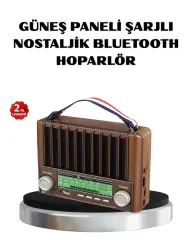 Solar Hoparlör Bluetooth Fm Am Sw Radyo Çok Fonksiyonlu Şarjlı