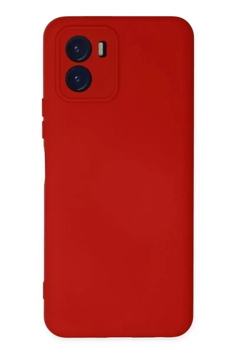 Newface Vivo Y15s Kılıf Nano İçi Kadife Silikon - Kırmızı