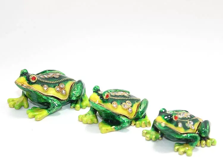 Swarovski Taşlı 3'lü Kurbağa Seti