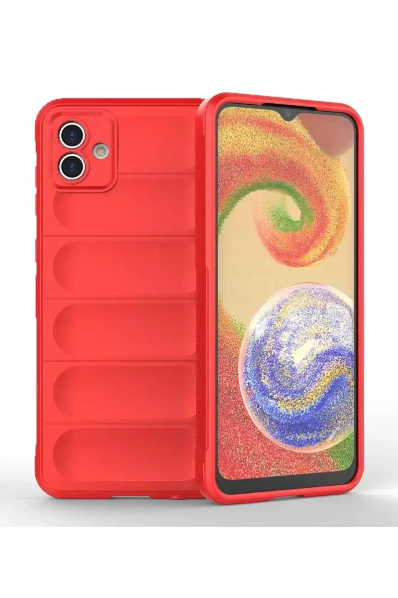 Newface Samsung Galaxy A04 Kılıf Optimum Silikon - Kırmızı