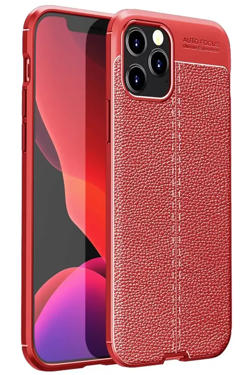 Newface Apple İphone 12 Pro Kılıf Auto Focus Kapak - Kırmızı
