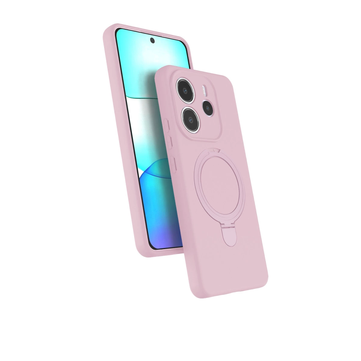 Xiaomi Redmi Note 14 4g Regal Magsafe Standlı Kapak - Açık Pembe