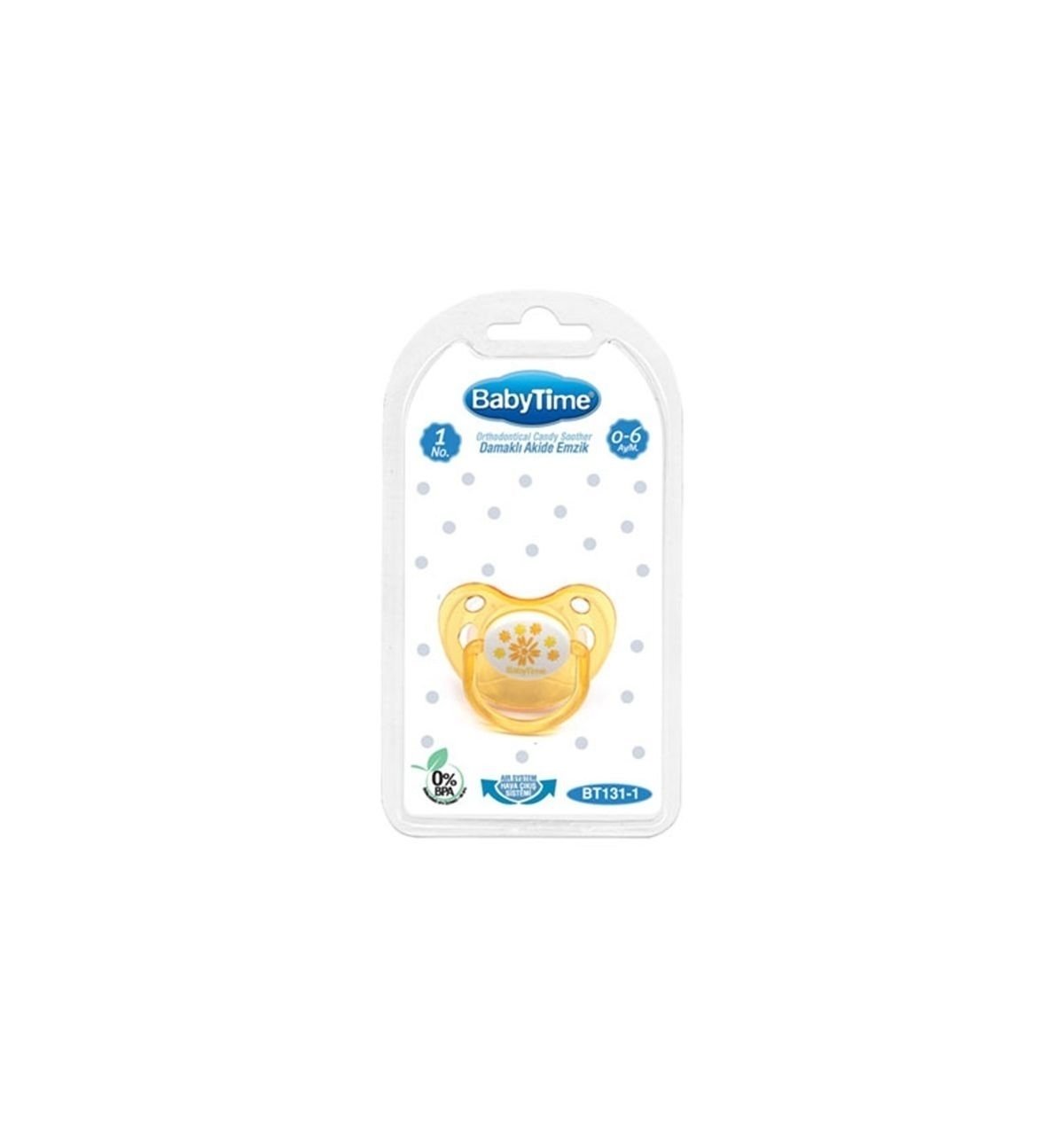 BabyTime BT131 Silikon Damaklı Emzik No 1 - Turuncu