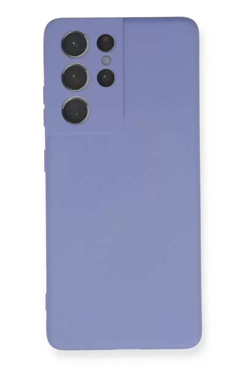 Newface Samsung Galaxy S21 Ultra Kılıf Nano İçi Kadife Silikon - Lila