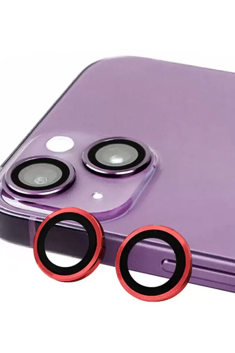 Newface Apple İphone 13 Raze Metal Kamera Lens - Kırmızı