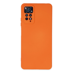 Xiaomi Redmi Note 11 Pro Kılıf Nano İçi Kadife Silikon - Turuncu