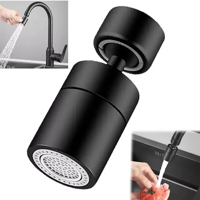 Sunup Sn-29318 Çift Hız Ayarlı Siyah Musluk Başlığı