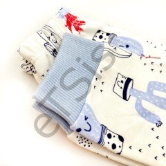 Sema Baby Sleeper Cactus Bebek Pijama Takımı 0-3 Ay - Mavi