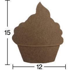 Ahşap Cup Cake - 18mm - H75