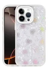 Newface Apple İphone 16 Pro Max Lumi Desenli Kapak - Beyaz