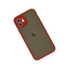 İphone 12 Mini Kılıf Montreal Silikon Kapak - Kırmızı