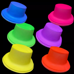 Neon Partisi Sarı Renk Plastik Fötr Şapka