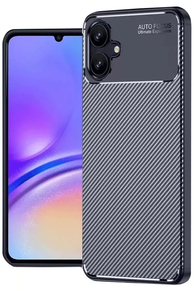 Newface Samsung Galaxy A06 Kılıf Auto Focus Karbon Kapak - Lacivert