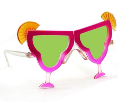 Margarita Bardak Şeklinde Parti Gözlüğü Pembe 16x8 Cm