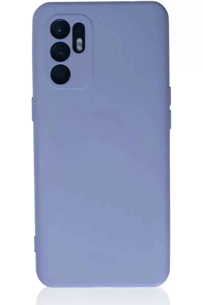 Newface Oppo Reno 6 Kılıf Nano İçi Kadife Silikon - Lila