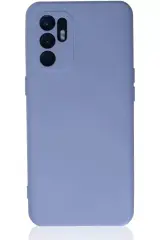 Newface Oppo Reno 6 Kılıf Nano İçi Kadife Silikon - Lila