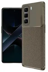 Newface İnfinix Hot 50 Pro Plus 4g Auto Focus Karbon Kapak - Kahverengi