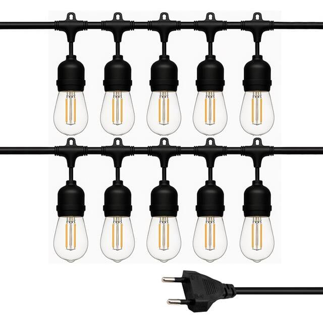 Ledx Kb00002 10'lu E27 Duy Sıralı 10 Metre Lamba Kablosu (10 Adet Duy İçerir)