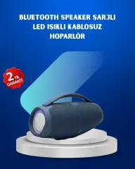 Ipx5 Su Geçirmez Taşınabilir Bluetooth Hoparlör Renkli Işıklı