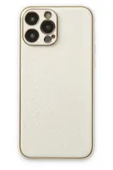 Newface İphone 13 Pro Kılıf Coco Karbon Silikon - Beyaz