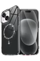 Newface Apple İphone 14 Live Diamond Magsafe Kapak - Siyah
