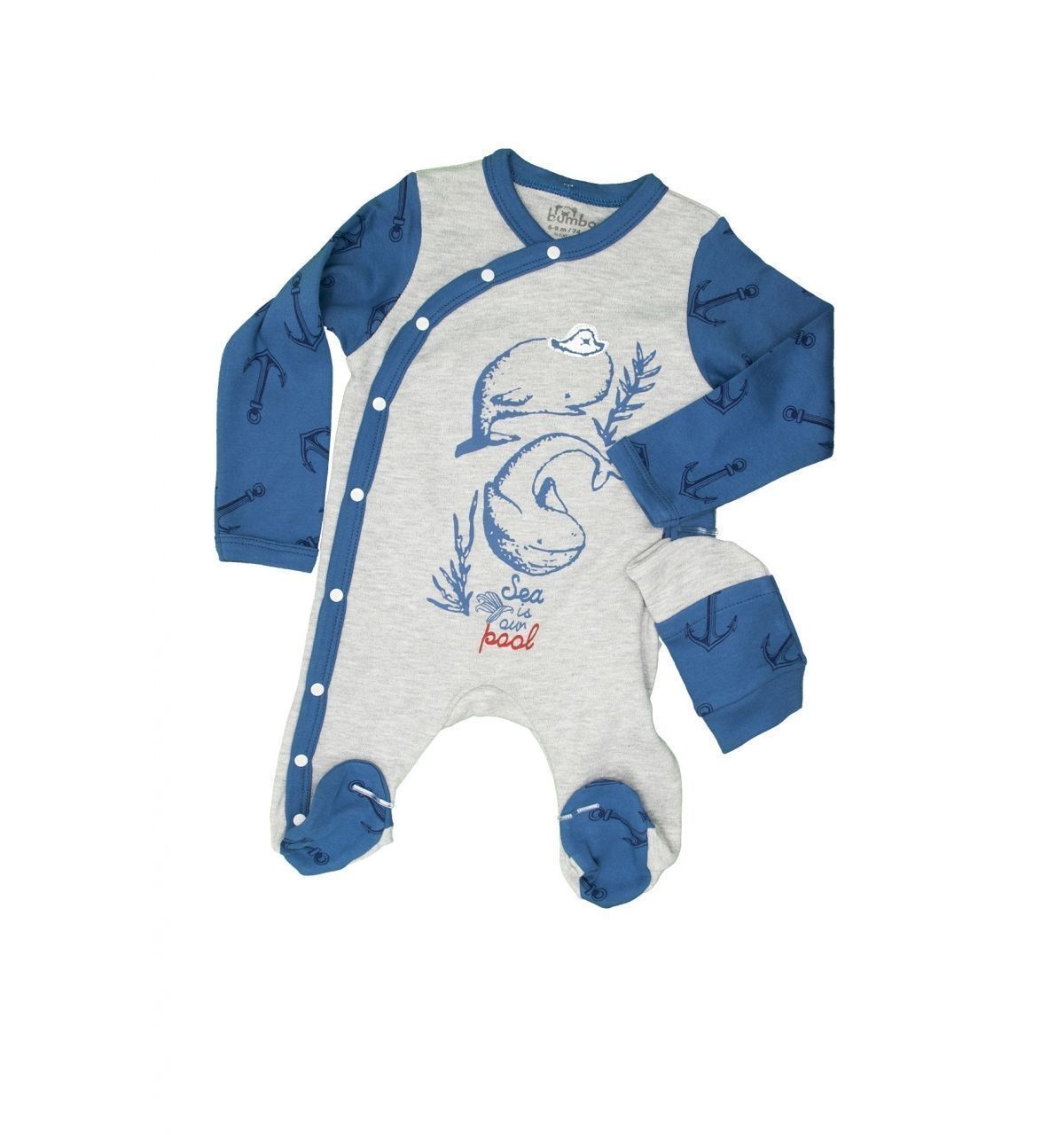 Bumbo Bebek PN1122 Kaptan Patikli Tulum 0-3 Ay