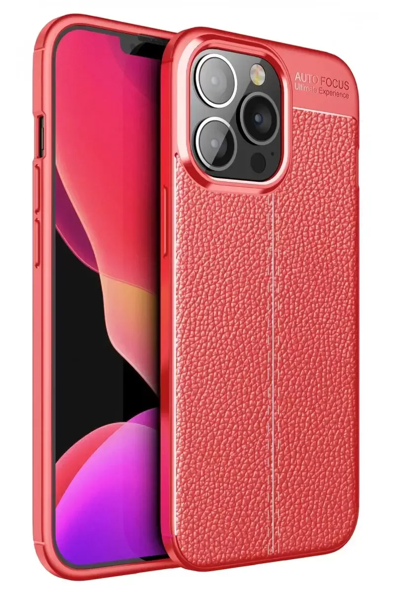 Newface Apple İphone 13 Pro Max Kılıf Auto Focus Kapak - Kırmızı