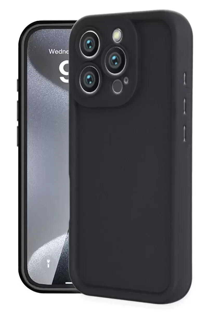 Newface İphone 16 Pro Kılıf Viera Silikon - Siyah