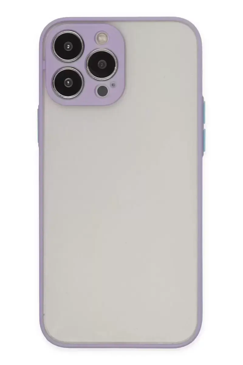 Newface İphone 13 Pro Max Kılıf Montreal Silikon Kapak - Mor