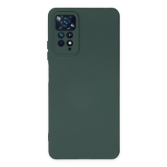 Xiaomi Redmi Note 11 Pro Kılıf Nano İçi Kadife Silikon - Koyu Yeşil