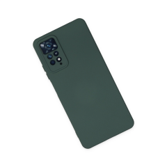 Xiaomi Redmi Note 11 Pro Kılıf Nano İçi Kadife Silikon - Koyu Yeşil