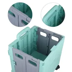 Sunup Sn-26966 Katlanabilir Market Pazar Kamp Tekerlekli Alışveriş Arabası 60kg Kapasiteli